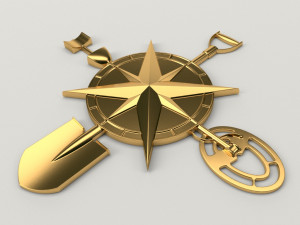treasure hunter logo relief 3Dプリントモデル
