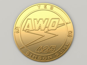 simson awo 425 emblem 3D प्रिंट मॉडल