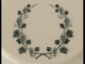 grape wreath bunches 3D 프린트 모델