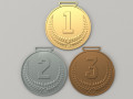 Set of sports Olympic medals 3D print model 3D Print Models