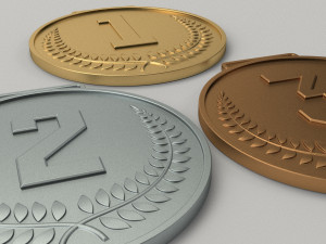Set of sports Olympic medals 3D print model Model Cetak 3D