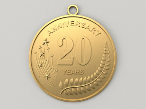 20 Years Anniversary Medal 3D print model 3D Print Models