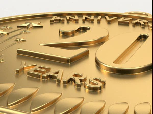 20 Years Anniversary Medal 3D print model 3D Print Model