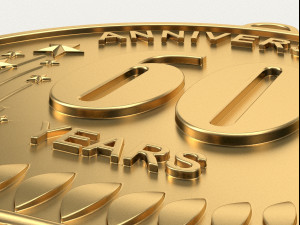 60 Years Anniversary Medal 3D print model 3D Принт Модель