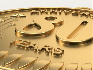 80 Years Anniversary Medal 3D print model 3D Print Model