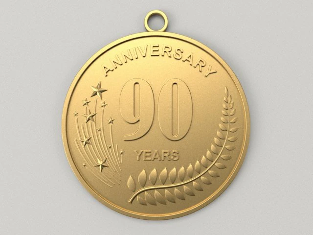 90 Years Anniversary Medal 3D print model 3D Print Model .c4d .max .obj .3ds .fbx .stl .blend 