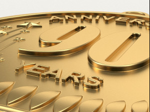 90 Years Anniversary Medal 3D print model Modelo de Impressão 3D