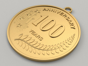 100 Years Anniversary Medal 3D print model 3D Print Model