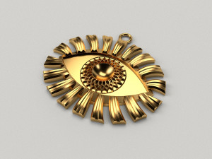 Eye pendant golden Modelo de impresión 3D