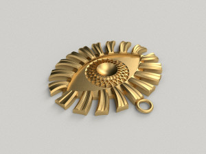 Eye pendant golden Modelo de impresión 3D