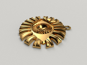 Eye pendant golden Modelo de impresión 3D