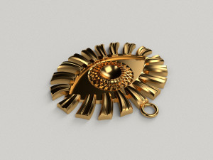 Eye pendant golden Modelo de impresión 3D