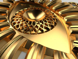 Eye pendant golden 3D Print Model