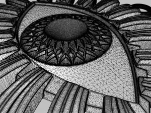 Eye pendant golden 3D Print Model