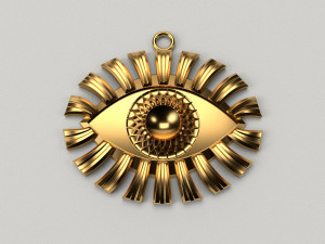 Eye pendant golden Modelo de impresión 3D