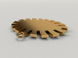 Eye pendant golden Modelo de impresión 3D