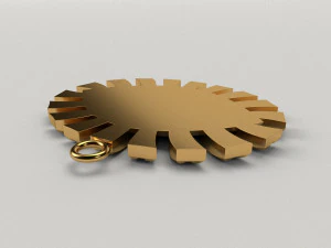Eye pendant golden 3D Print Model