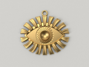 Eye pendant golden Modelo de impresión 3D