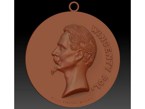 Wincenty Pol medallion 3D Print Model