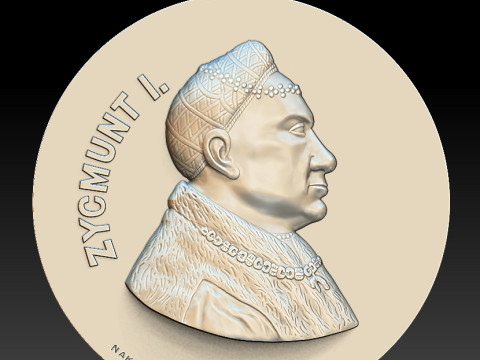 Medalion King Zygmynt I Model Cetak 3D
