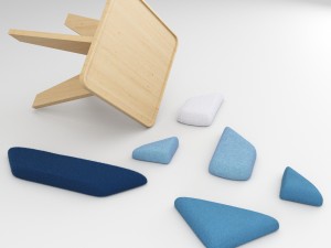 modern stool Modello 3D