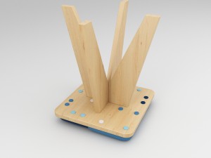 modern stool Modello 3D