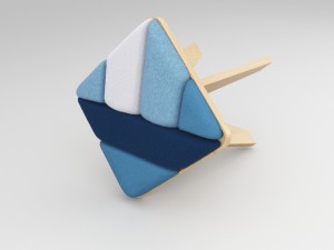 modern stool Modello 3D