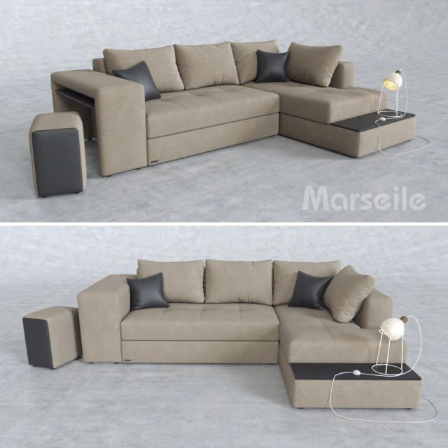 sofa marseile 3D Model .c4d .max .obj .3ds .fbx .stl .blend