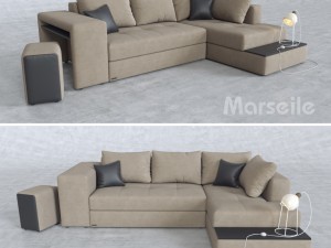sofa marseile 3D 模型