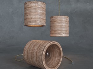 lamp c-light plywood Modelo 3D