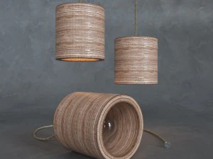 lamp c-light plywood 3D Model