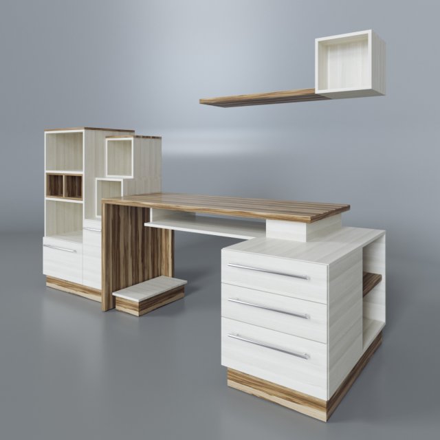 table in the office 3D 모델 .c4d .max .obj .3ds .fbx .stl .blend 