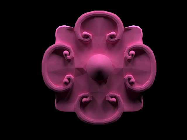 aztec flower representation 3D Model .c4d .max .obj .3ds .fbx .stl .blend 