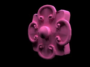 aztec flower representation 3D Model