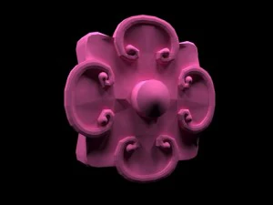 aztec flower representation 3D Model