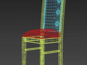 classical wood chair 3D मॉडल