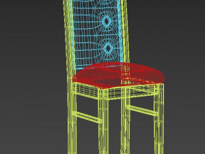 classical wood chair 3D मॉडल