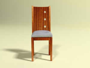 classical wood chair 3D मॉडल