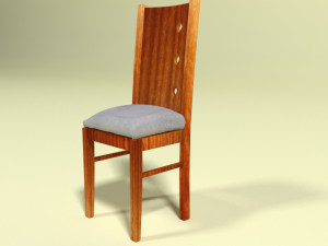 classical wood chair 3D मॉडल