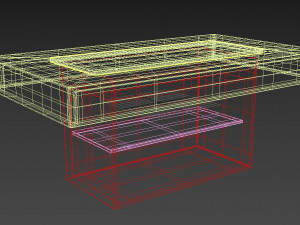 classical wood table 3D 模型