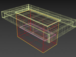 classical wood table 3D 模型
