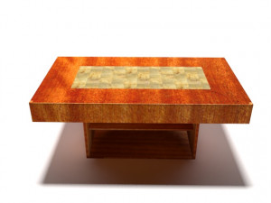 classical wood table 3D मॉडल