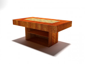 classical wood table 3D 模型