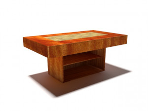 classical wood table 3D 模型