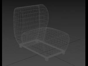 sofa one place 3D Model