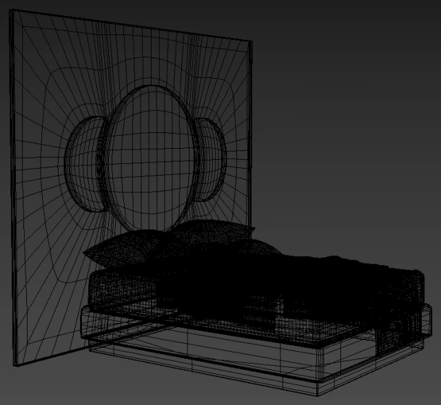 bed 3D Model .c4d .max .obj .3ds .fbx .stl .blend 