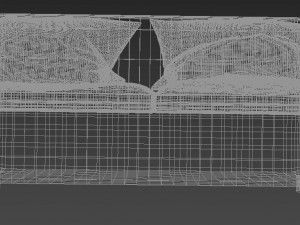 wood sofa Model 3D
