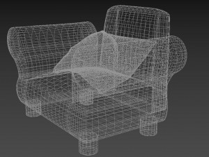 red sofa 3Dモデル