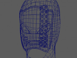 wrestling mexican mask - blue panter Modelo 3D