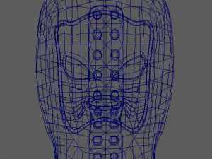 wrestling mexican mask - blue panter Modelo 3D